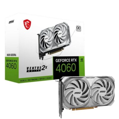Carte graphique MSI GeForce RTX 4060 VENTUS 2X BLANC OC 8 Go GDDR6 DLSS3