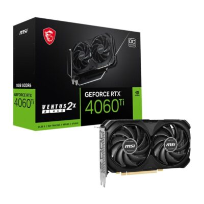 MSI GeForce RTX 4060 Ti VENTUS 2X NOIR OC 8 Go GDDR6 DLSS3