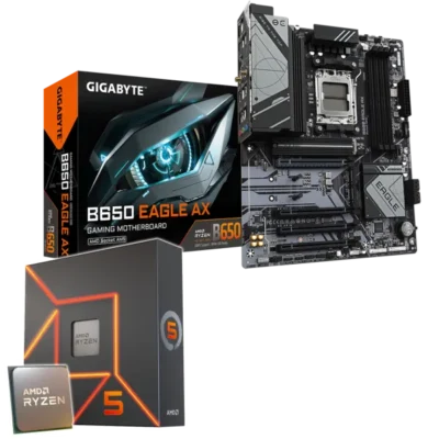 Kit d'évolution PC: GIGABYTE B650 Eagle AX WIFI | AMD Ryzen 5 7600X 6x 4.70GHz | 16Go DDR5