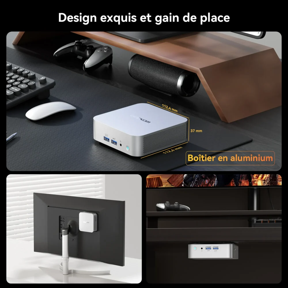 GEEKOM A8 Mini PC AMD Ryzen 9 8945HS ou Ryzen 7 8845HS – Image 6