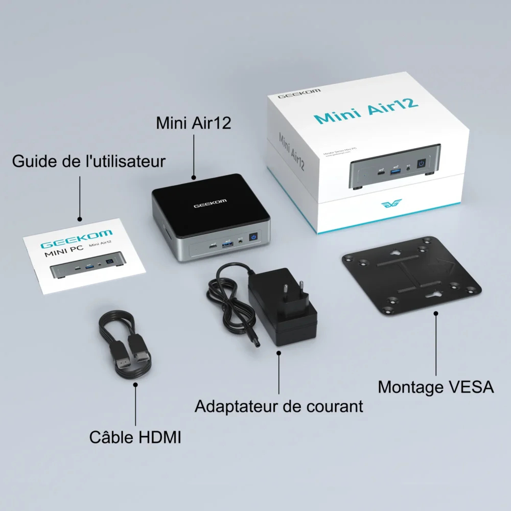 GEEKOM Mini Air 12 Mini-PC avec Intel Alder Lake N100 de 12 ème Génération – Image 6