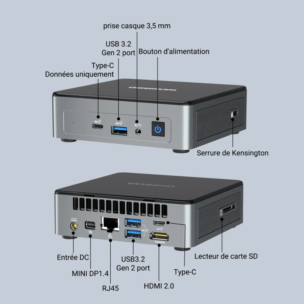 GEEKOM Mini Air 12 Mini-PC avec Intel Alder Lake N100 de 12 ème Génération – Image 5