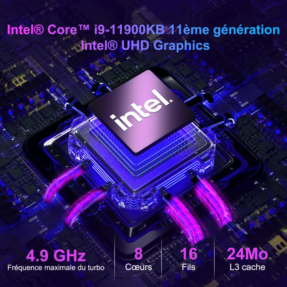 GEEKOM Mini FUN11 Intel Core i9-11900KB de 11ème génération – Image 3