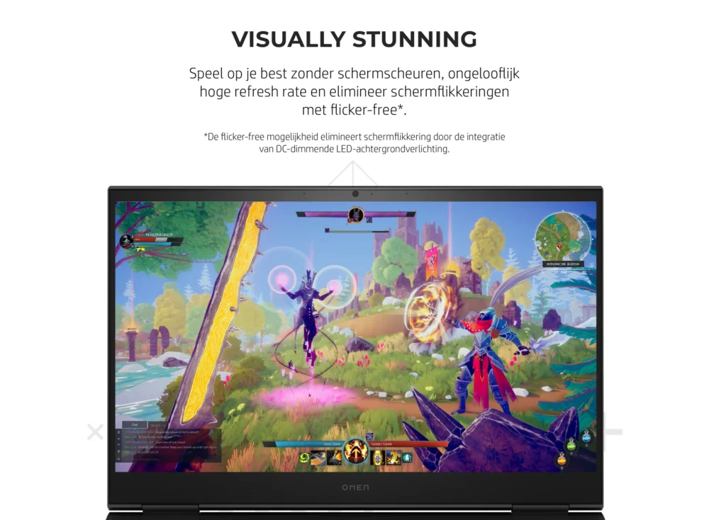 HP OMEN 17'' Gaming Laptop - 17-ck2001nb - Shadow Black - QHD - RTX 4080 - Azerty toetsenbord met RGB verlichting per toets – Image 2